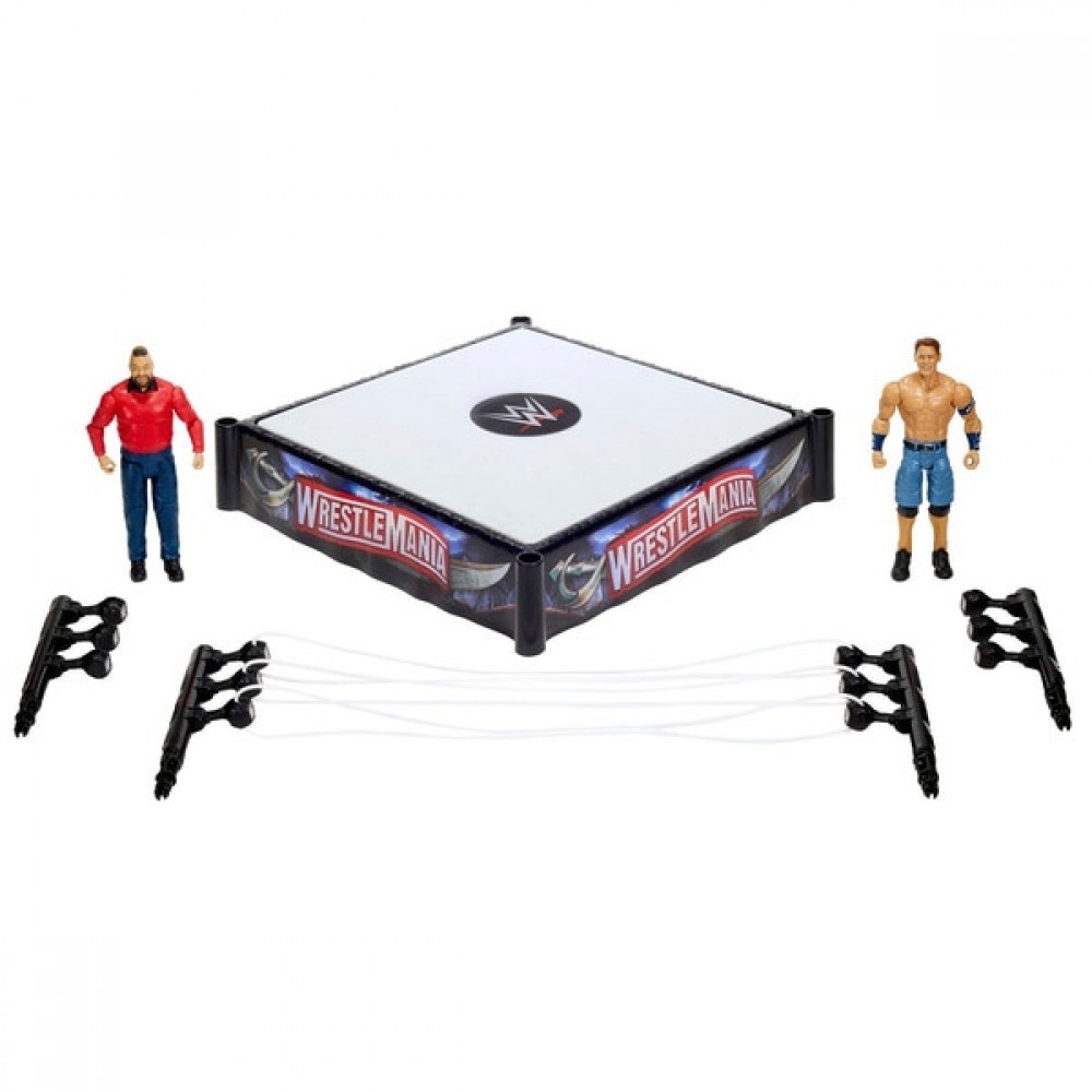 WWE Wrestlemania Celebrity Ring with John Cena and Bray Wyatt Figures