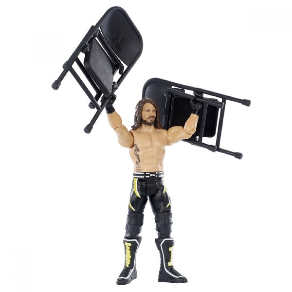Christmas Sale - WWE Wrekkin Figure AJ Styles - Web Warehouse Clearance Carnival:£9