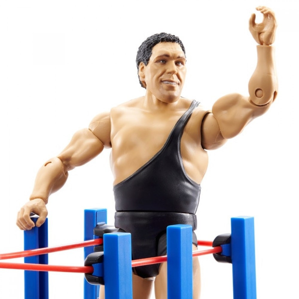 Back to School Sale - WWE WrestleMania Moments Andre The Giant and also Ring Cart - Winter Wonderland Weekend Windfall:£16[saa7055nt]