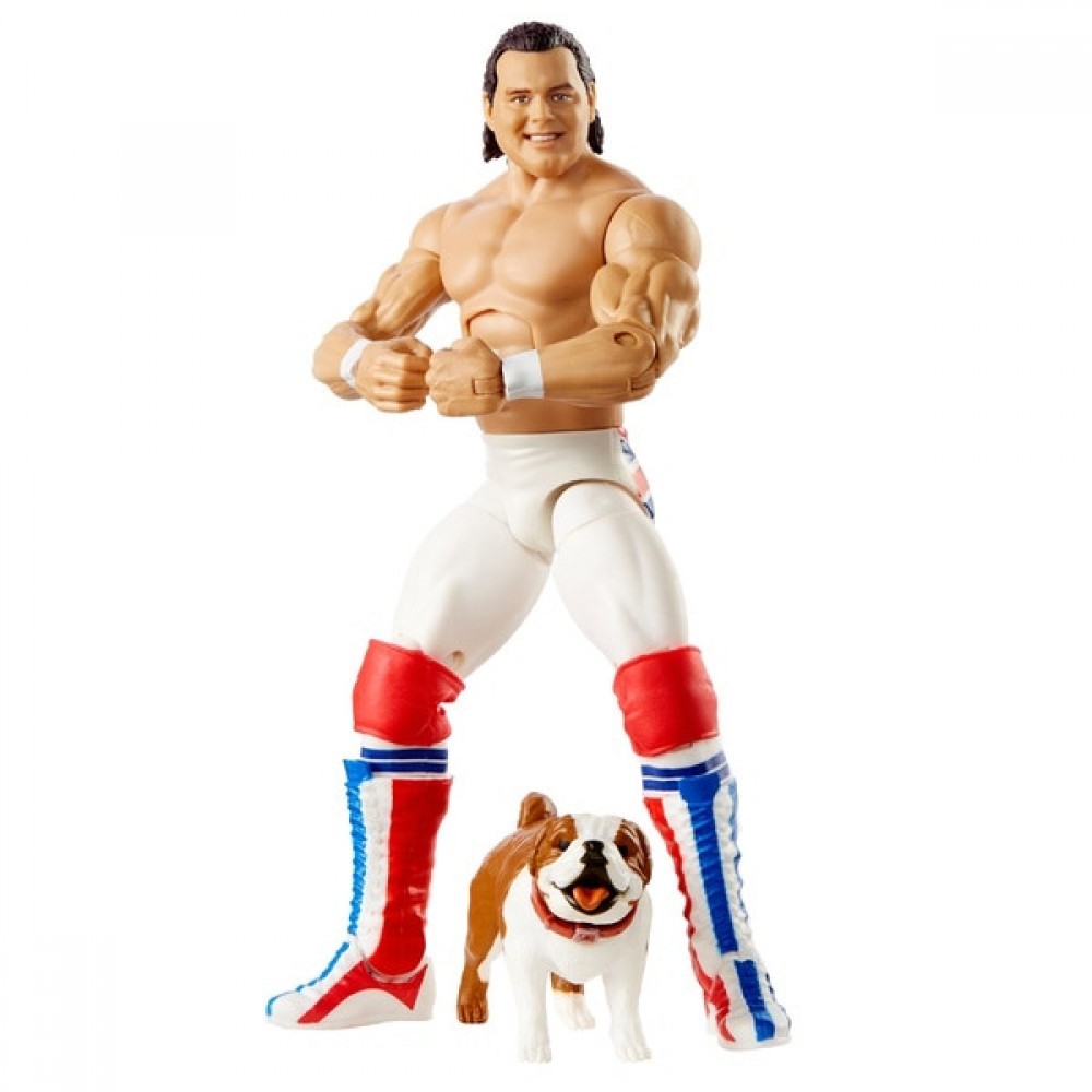 Curbside Pickup Sale - WWE Elite Set 82 Davey Young Boy Johnson The British Bulldog - Memorial Day Markdown Mardi Gras:£16