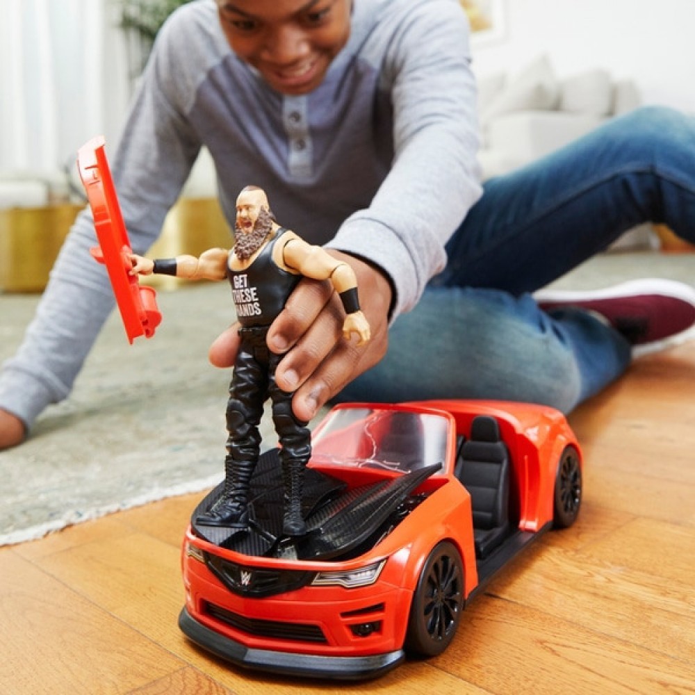 WWE Wrekkin' Bang Mobile Fumbling Children Toy Vehicle Playset