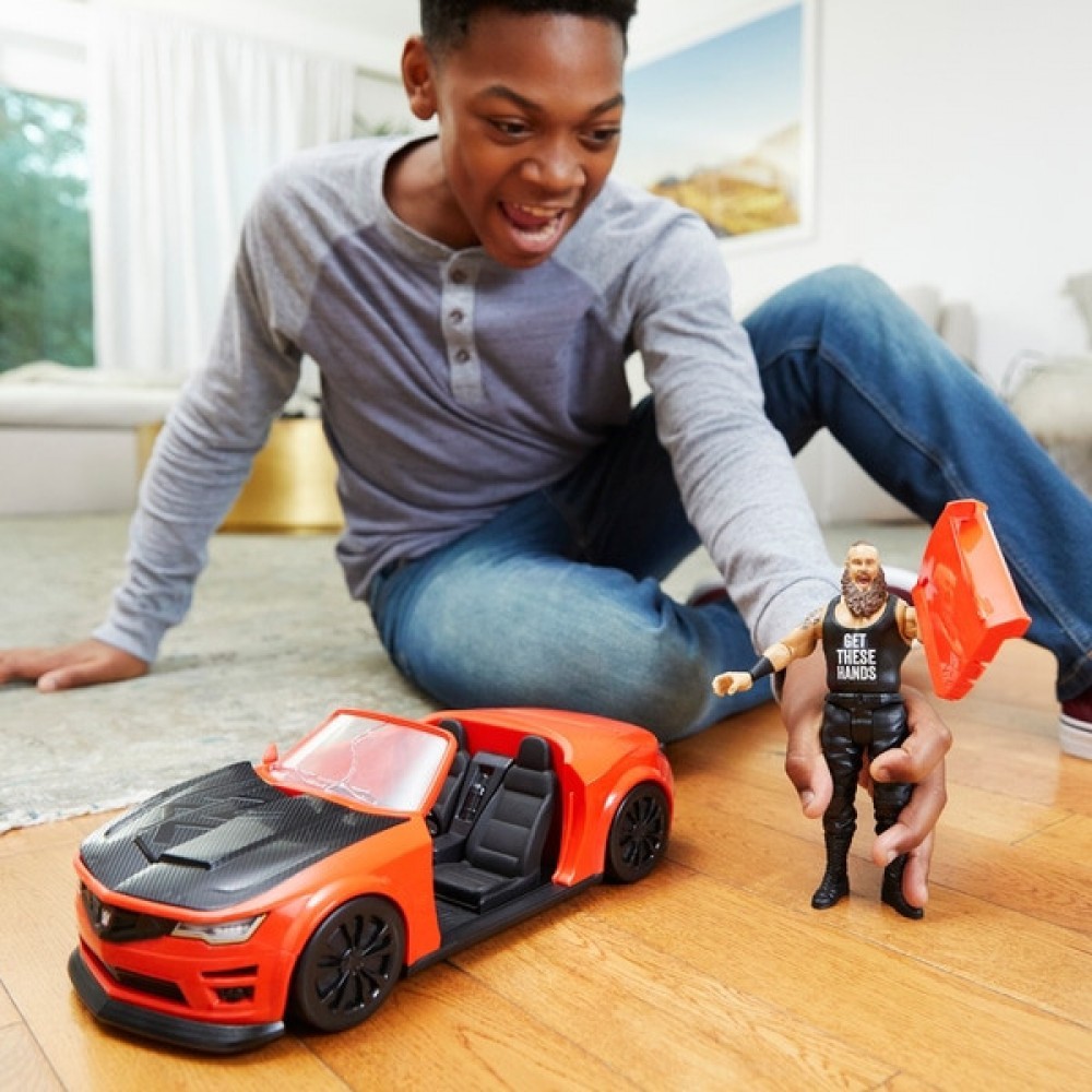 WWE Wrekkin' Slam Mobile Fumbling Children Toy Vehicle Playset