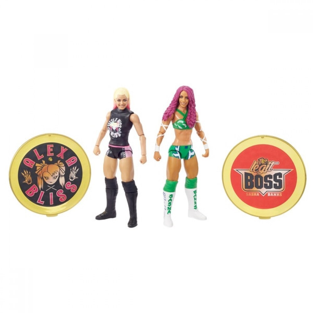 WWE Champion Face-off Set 1 Sasha Banks as well as Alexa Bliss 2 Pack