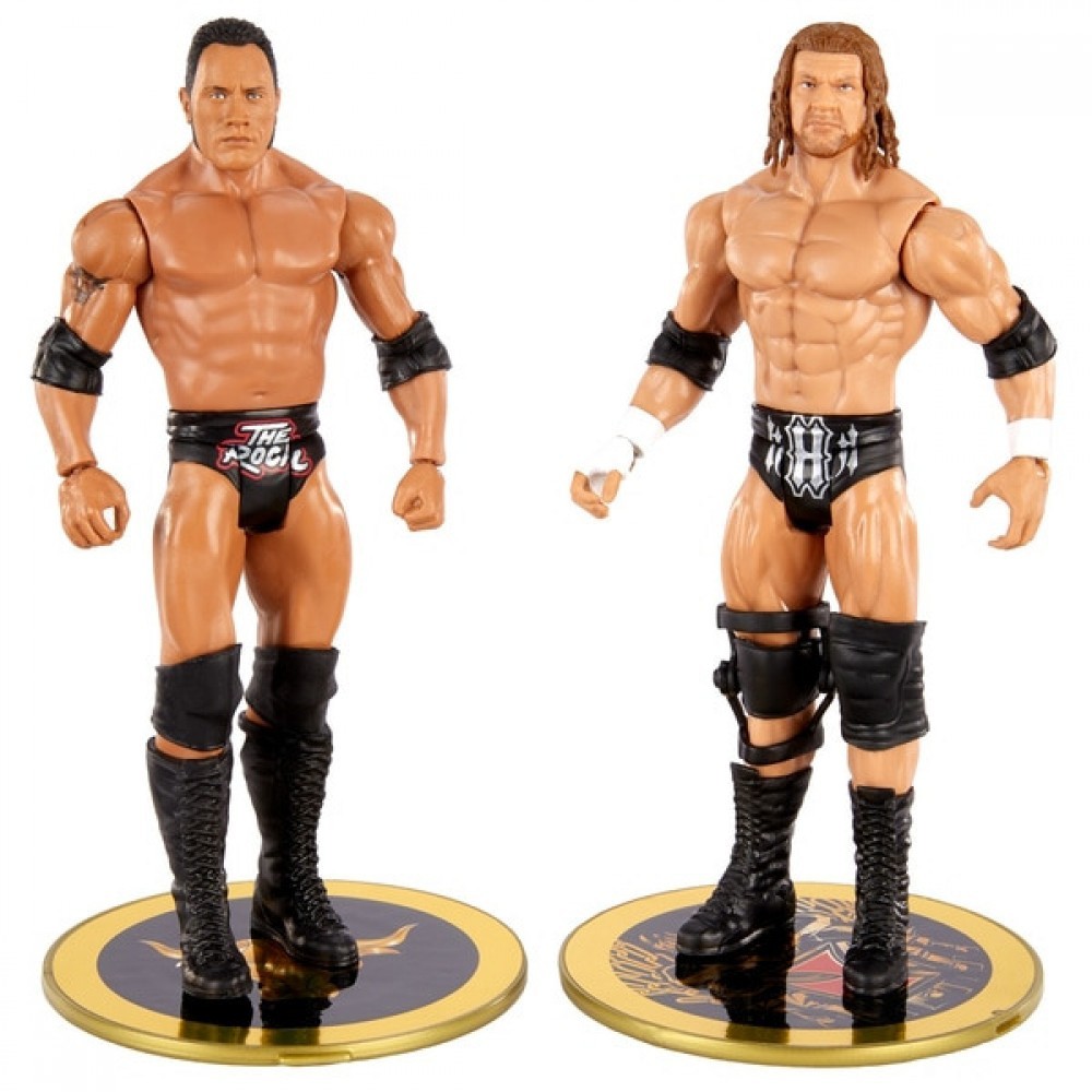 Markdown - WWE Fight Stuff Set 2 The Stone and also Three-way H - Steal-A-Thon:£15[ala7088co]