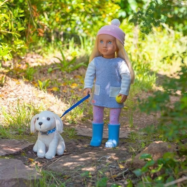 January Clearance Sale - Our Generation Meagan Dolly along with Pet Dog - Give-Away:£32[neb10015ca]