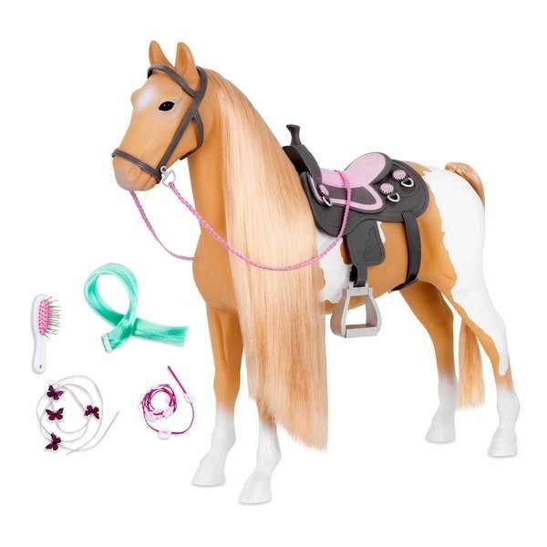 Limited Time Offer - Our Creation Palamino Hair Play Steed - Thrifty Thursday:£32[jcb10033ba]
