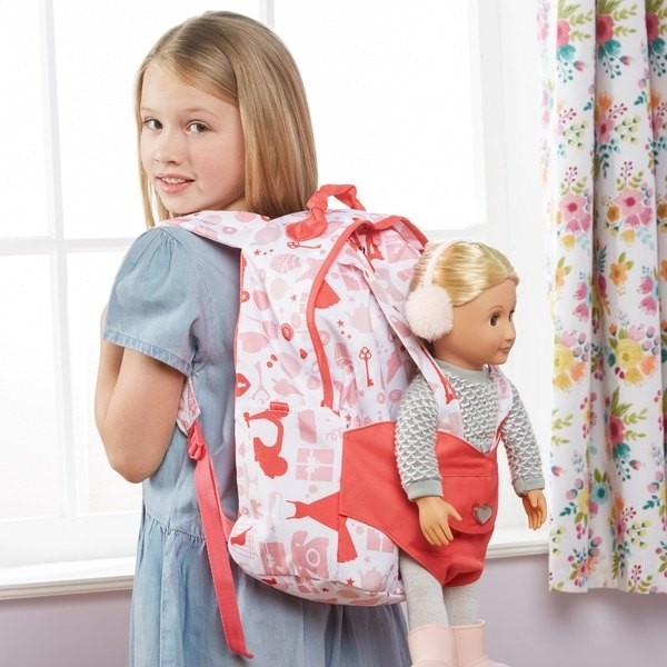 Click and Collect Sale - Our Generation Get On Dolly Company Backpack - Party - Friends and Family Sale-A-Thon:£20[neb10034ca]