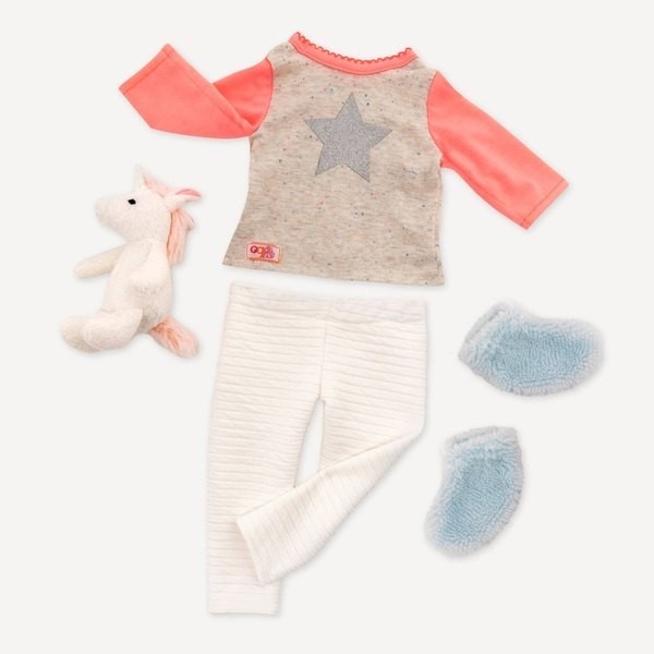 Click and Collect Sale - Our Creation Unicorn Pyjama Outfit - Spring Sale Spree-Tacular:£10[jcb10044ba]