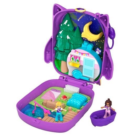 Everything Must Go Sale - Polly Pocket Owlnite Camping Area - Father's Day Deal-O-Rama:£10[cob10137li]