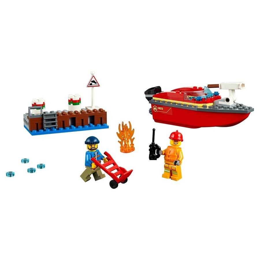 Lego Urban Area Dock Edge Fire