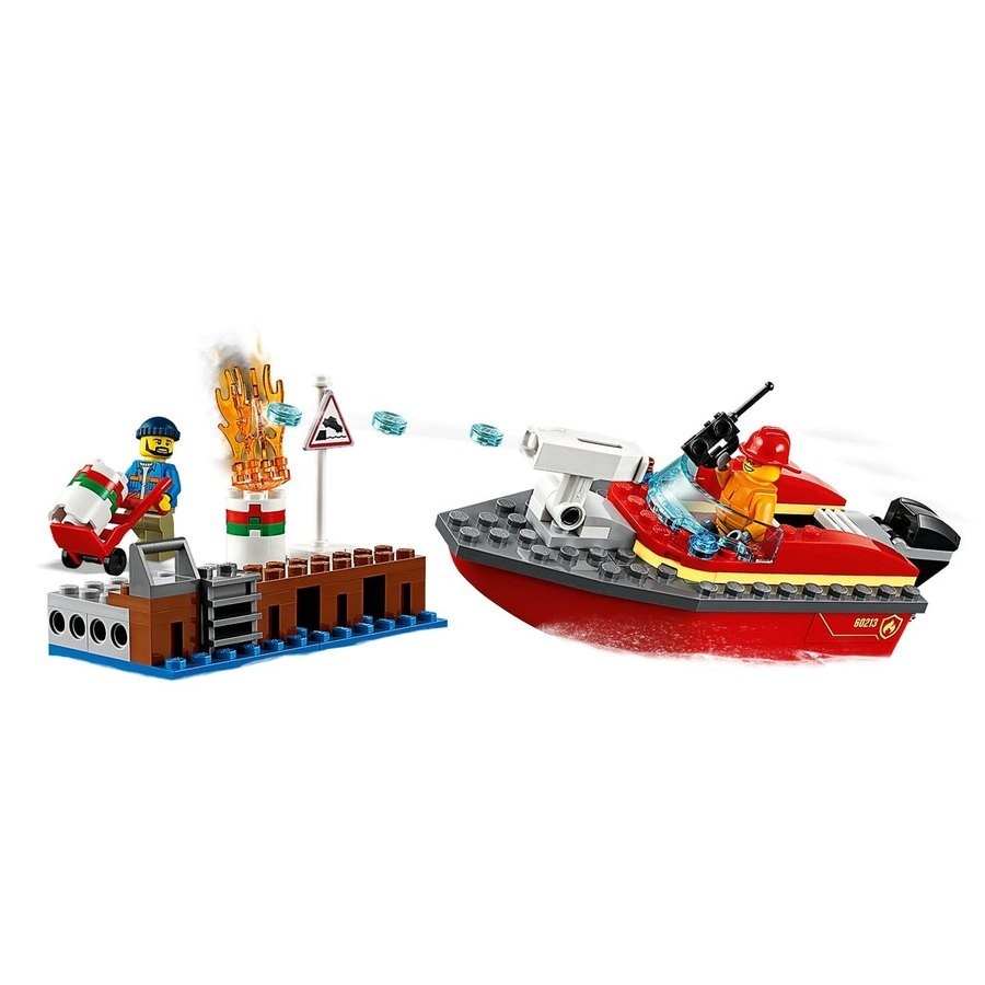 Lego Urban Area Dock Edge Fire