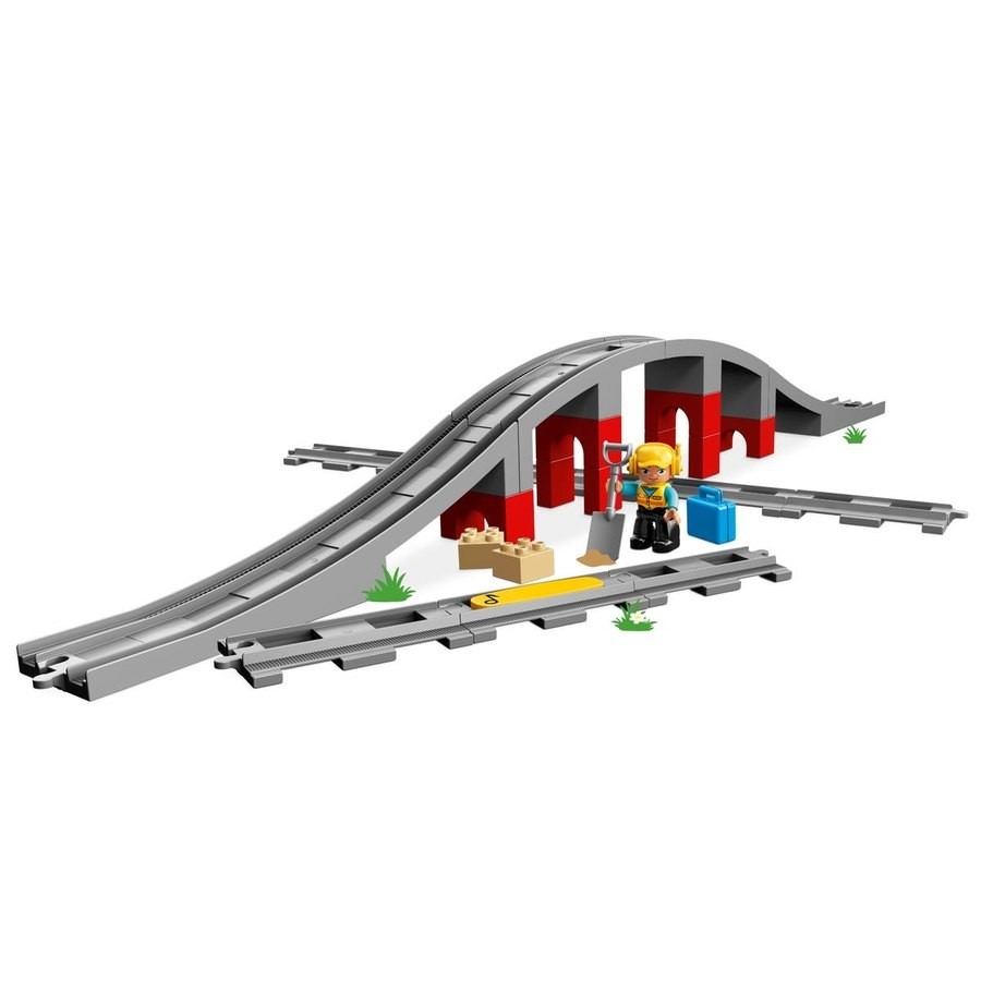 Lego Duplo Train Bridge As Well As Rails