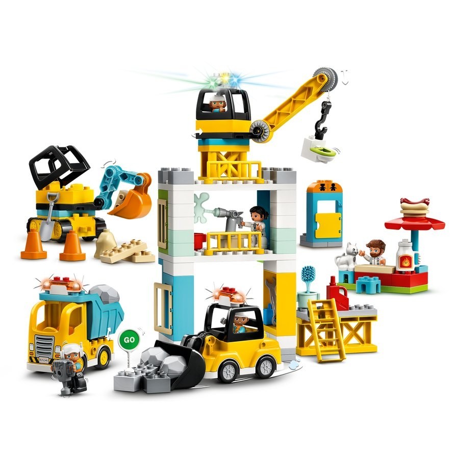 Half-Price Sale - Lego Duplo Tower Crane & Construction - President's Day Price Drop Party:£77[lib10541nk]