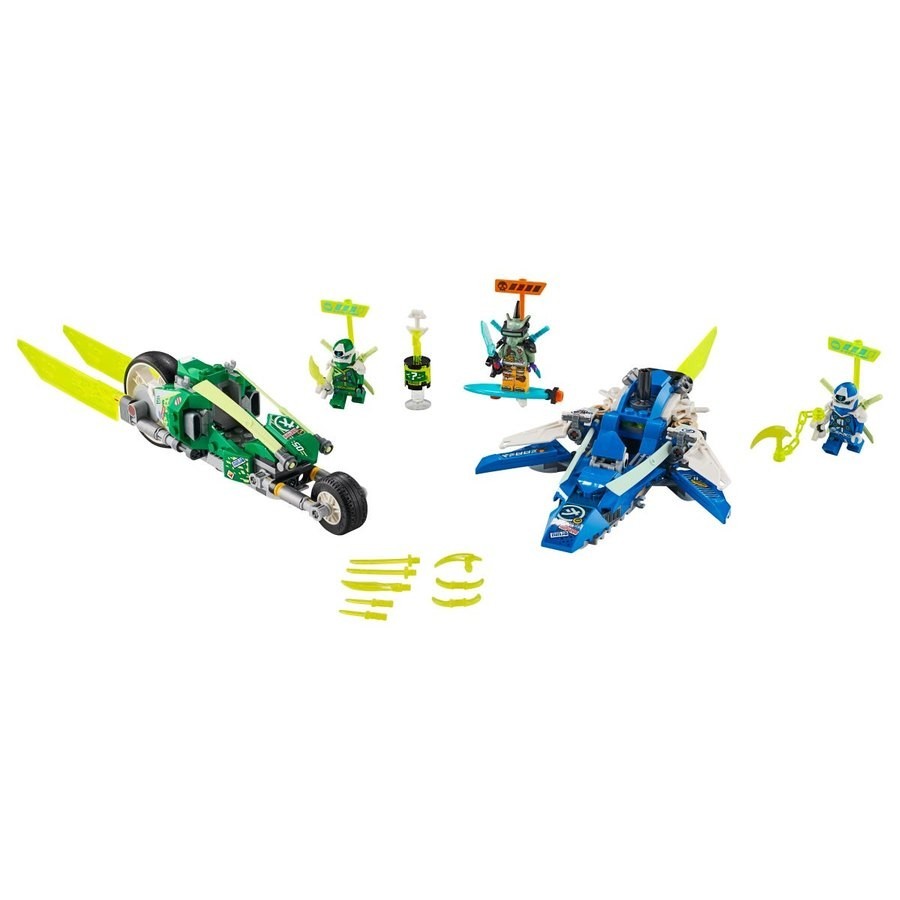 Lego Ninjago Jay And also Lloyd'S Speed Racers