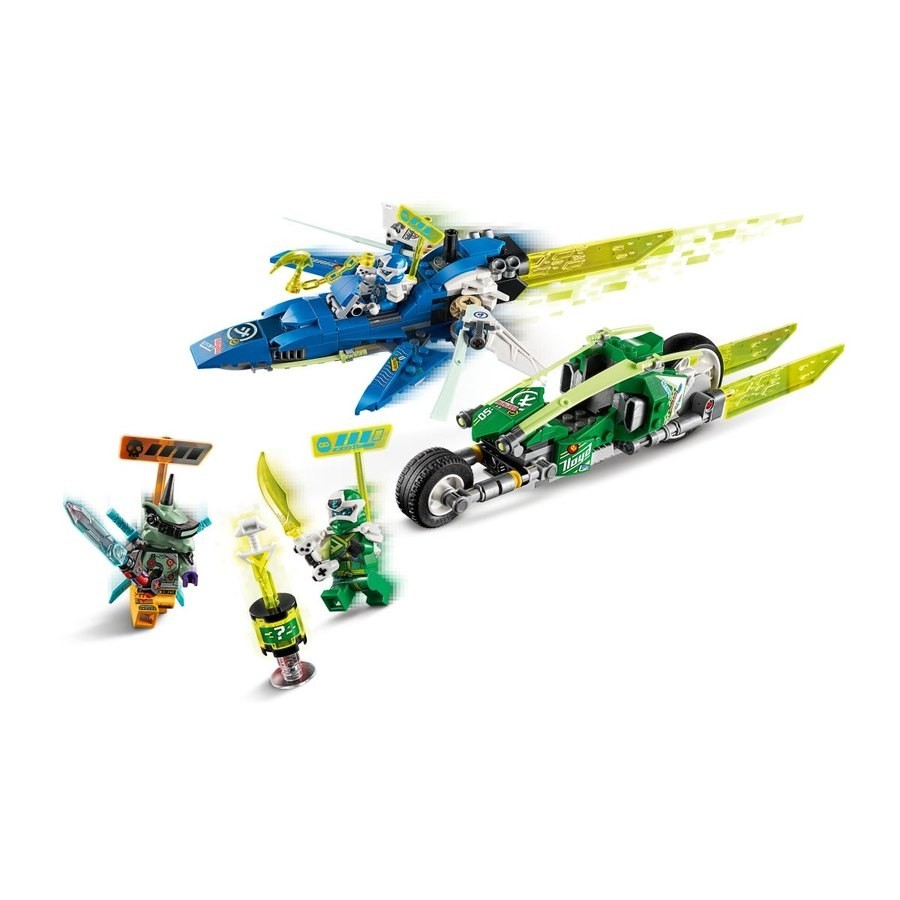 Lego Ninjago Jay And also Lloyd'S Speed Racers