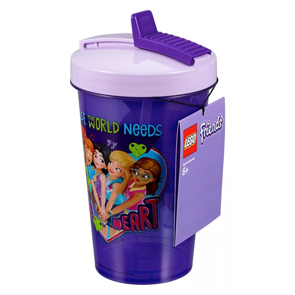 Lego Friends Stemless Glass Along With Straw