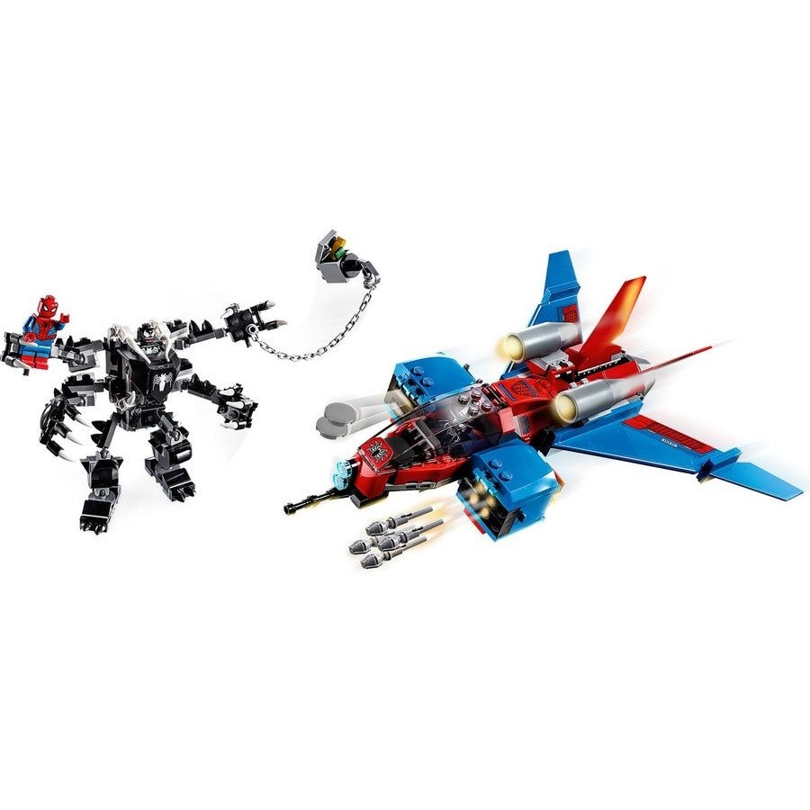 Lego Marvel Spiderjet Vs. Venom Mech