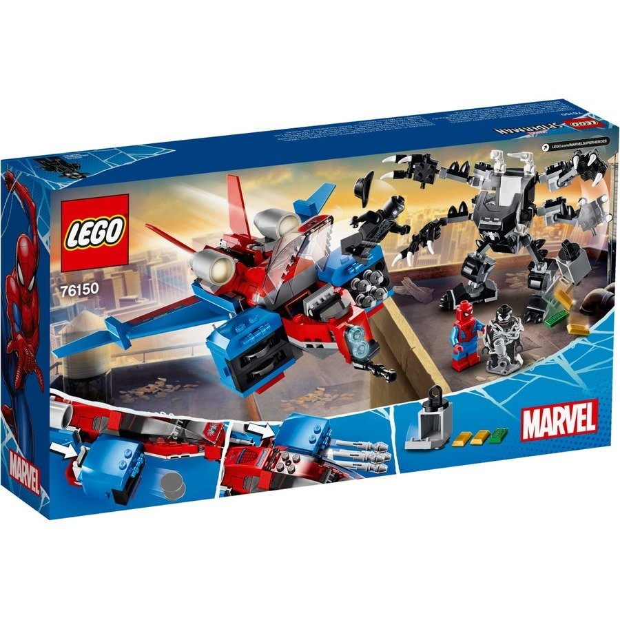 May Flowers Sale - Lego Marvel Spiderjet Vs. Venom Mech - Doorbuster Derby:£30[jcb10791ba]
