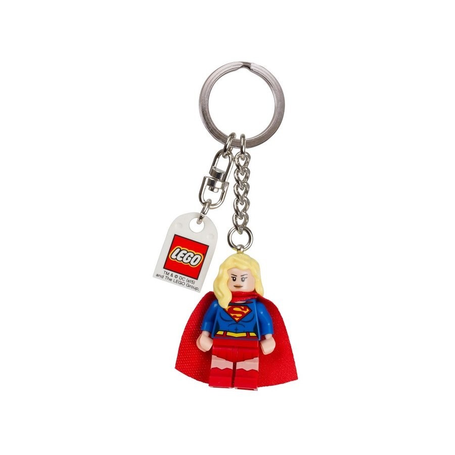 Half-Price Sale - Lego Dc Comic Books Super Heroes Supergirl Keychain - Half-Price Hootenanny:£5