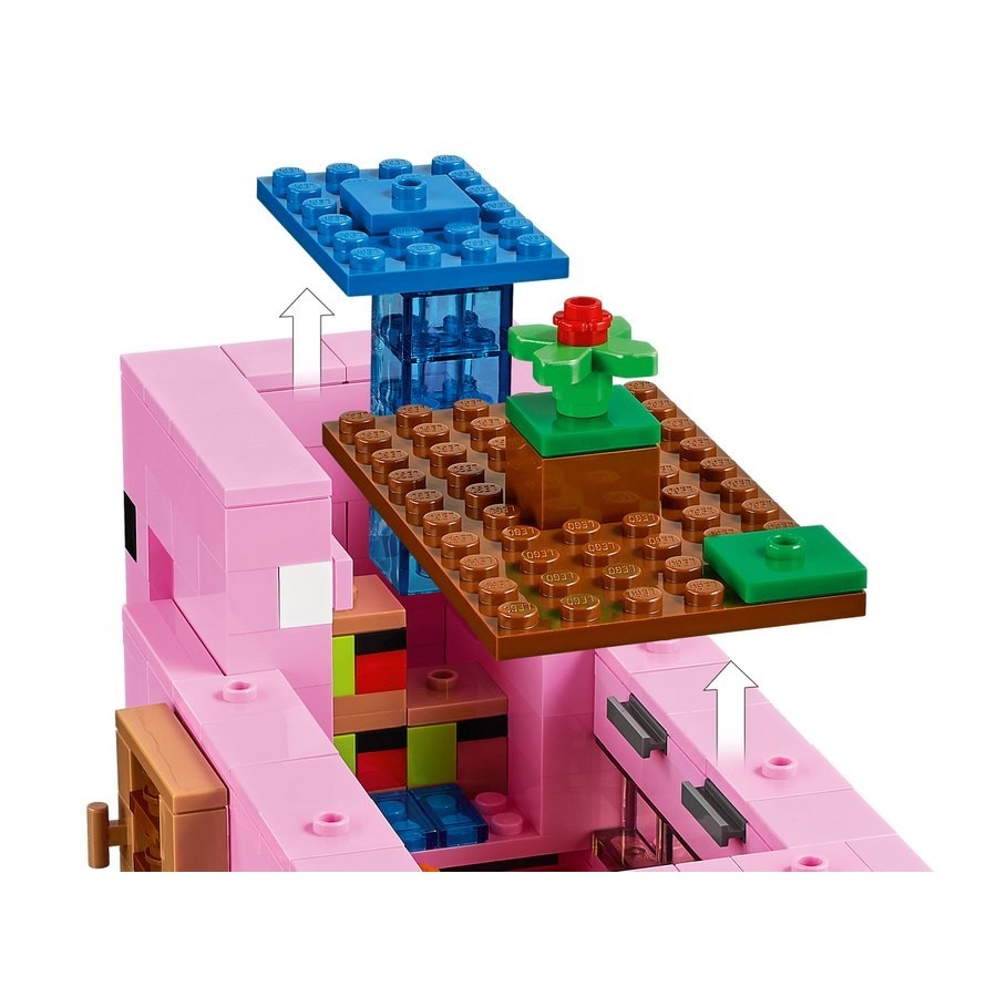 Veterans Day Sale - Lego Minecraft The Pig Home - Markdown Mardi Gras:£43[neb10939ca]
