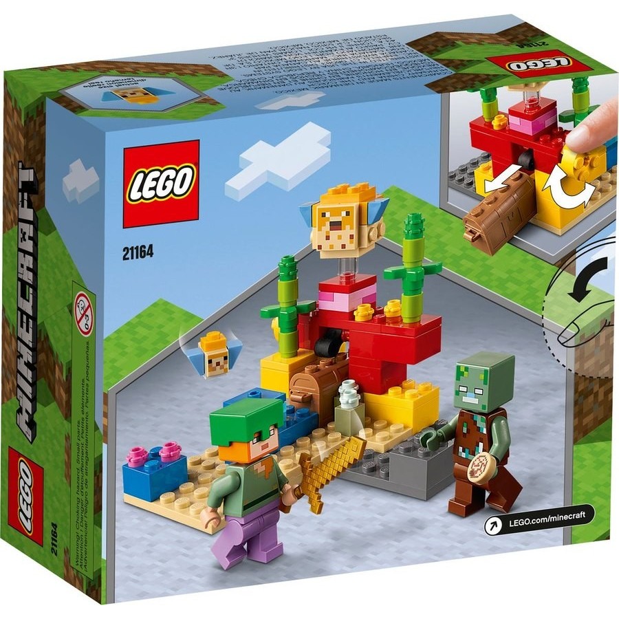 Clearance - Lego Minecraft The Coral Reef - Mania:£9[jcb10942ba]