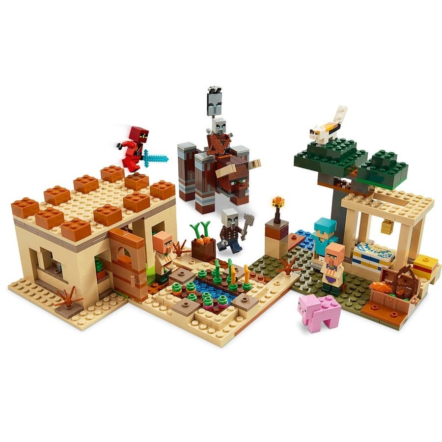 September Labor Day Sale - Lego Minecraft The Illager Raid - Black Friday Frenzy:£49