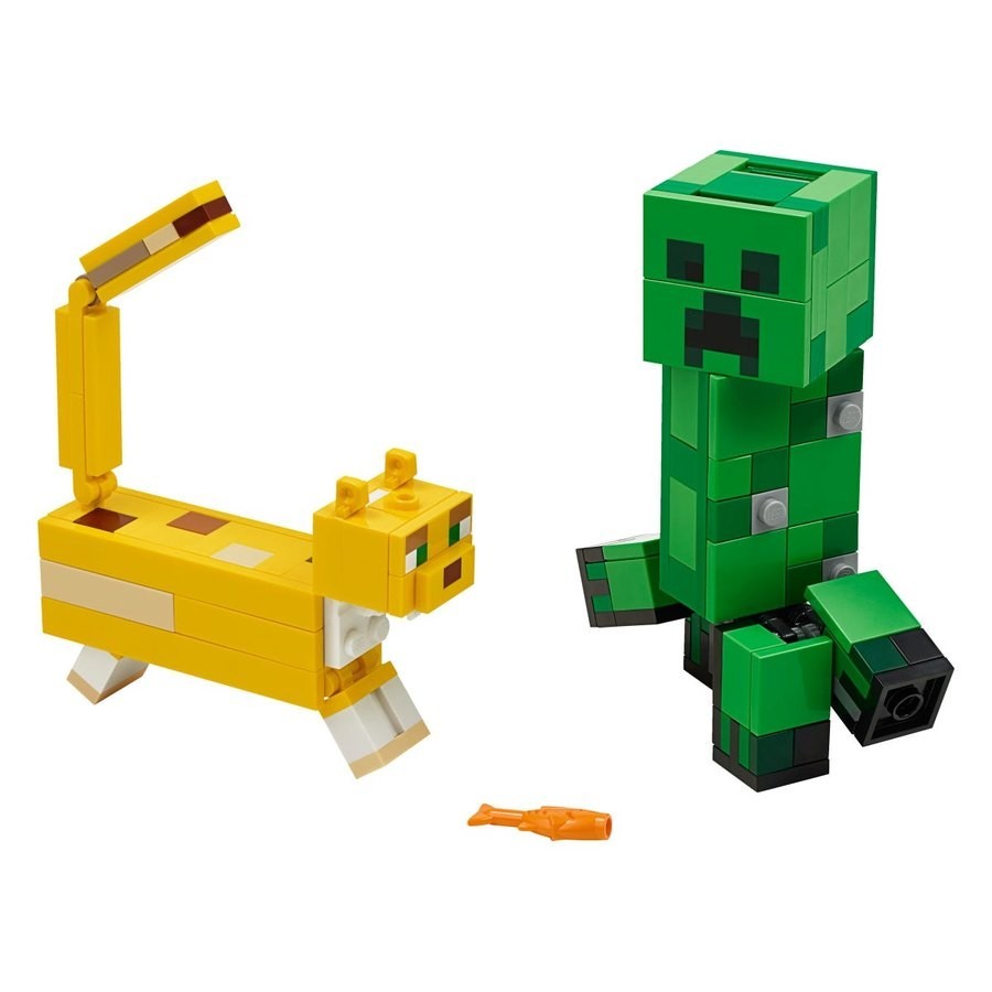 Limited Time Offer - Lego Minecraft Bigfig Creeper And Also Ocelot - New Year's Savings Spectacular:£12[cob10959li]