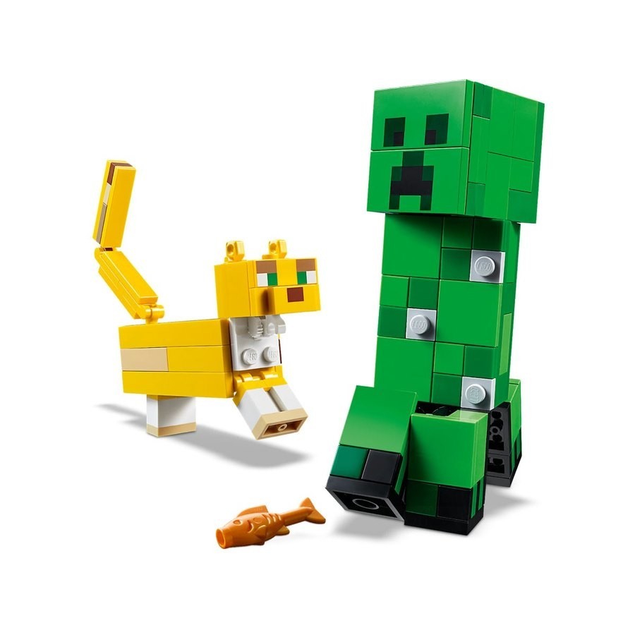 Lego Minecraft Bigfig Creeper And Ocelot