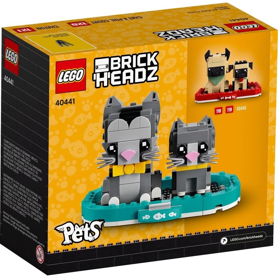 Half-Price - Lego Brickheadz Shorthair Cats - Two-for-One:£12