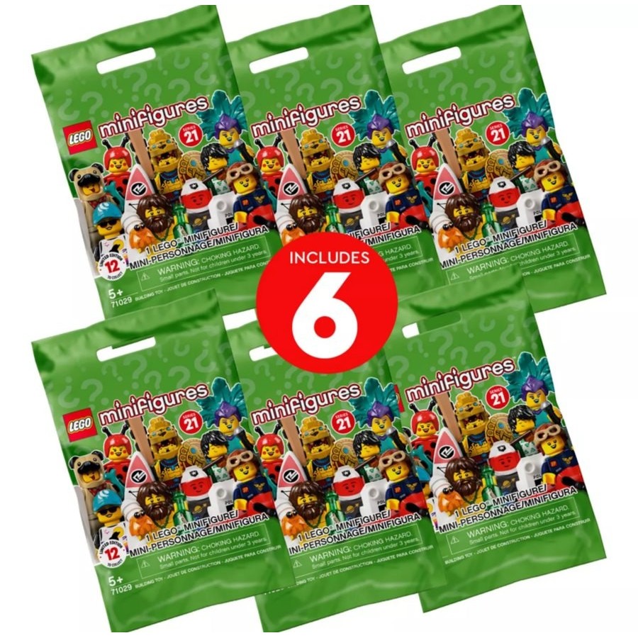 Lego Minifigures Collection 21-- 6 Pack