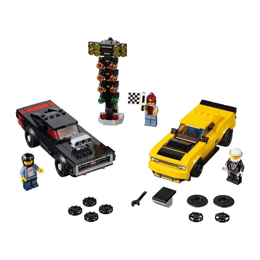Lego Speed Champions 2018 Dodge Challenger Srt Satanic Force As Well As 1970 Dodge Charger R/T