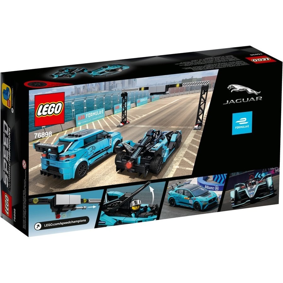 Lego Speed Champions Solution E Panasonic Cat Competing Gen2 Cars And Truck & Jaguar I-Pace Etrophy