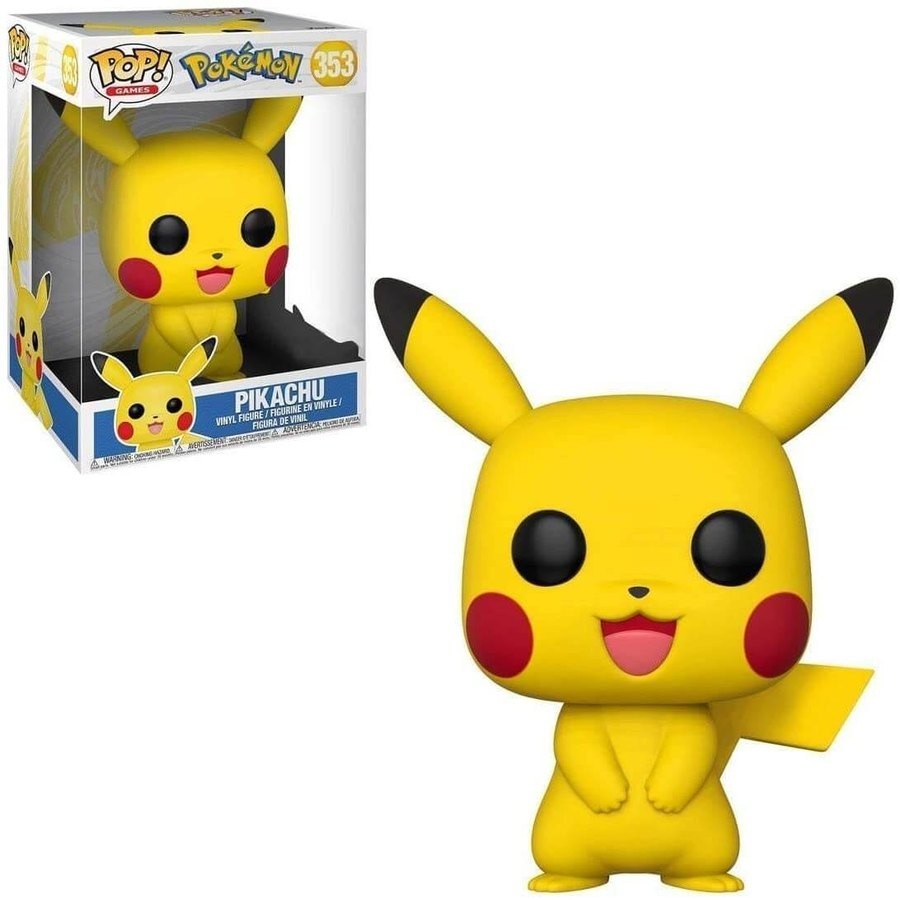 Clearance - Pokemon Pikachu 10-Inch Funko Stand Out! Vinyl fabric - Deal:£35