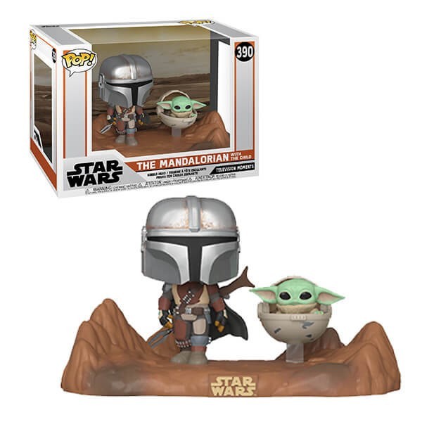 Celebrity Wars The Mandalorian as well as The Child (Infant Yoda) Funko Pop! TV Instant