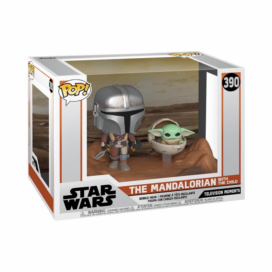 Superstar Wars The Mandalorian and also The Child (Baby Yoda) Funko Pop! TV Moment