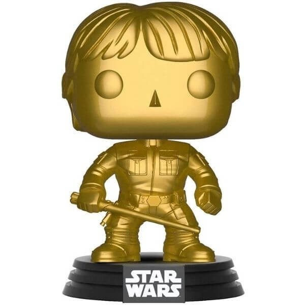 Celebrity Wars - Luke Skywalker GD MT EXC Funko Stand Out! Plastic