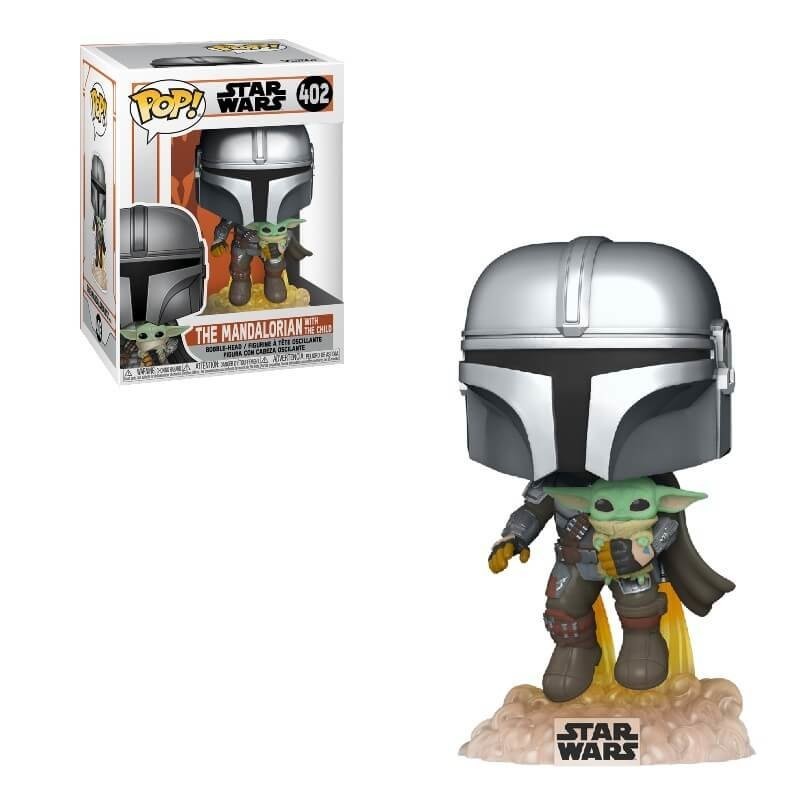 Celebrity Wars The Mandalorian Mandalorian Flying with Jet Funko Stand Out! Plastic