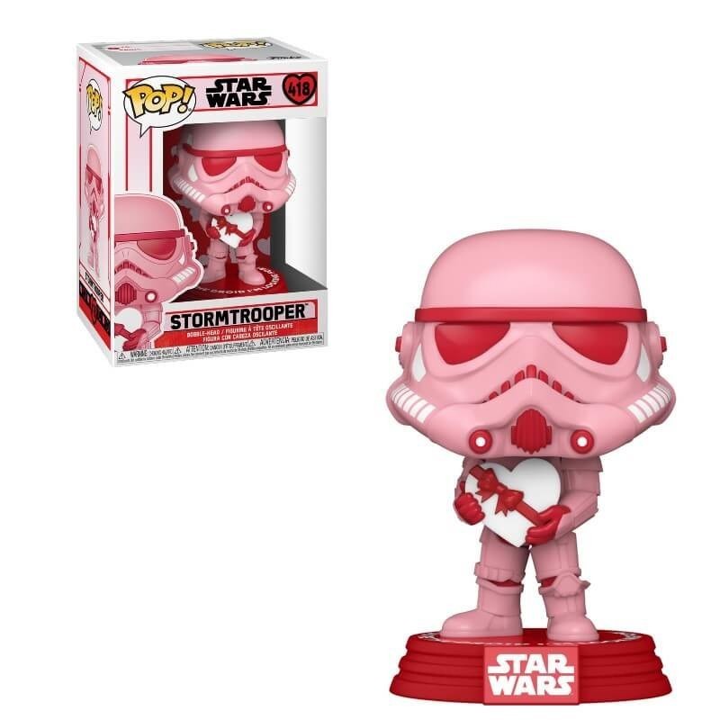 Superstar Wars Valentines Stormtrooper with Heart Funko Stand Out! Vinyl fabric
