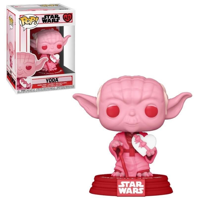 Celebrity Wars Valentines Yoda along with Heart Funko Stand Out! Plastic