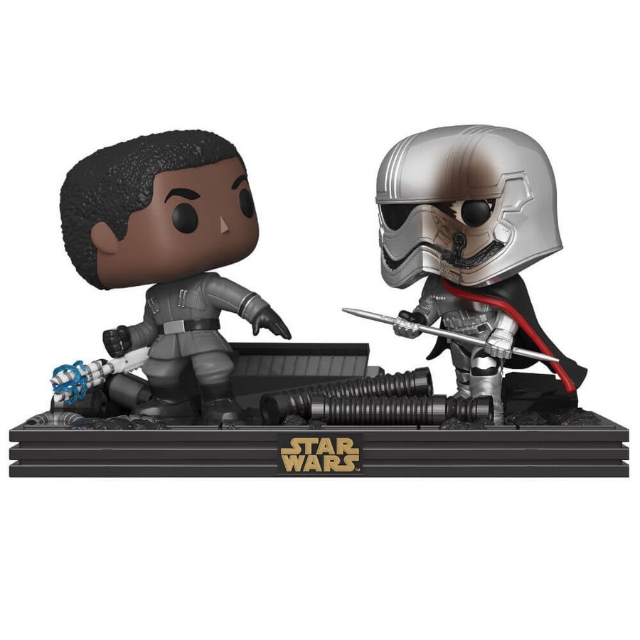 Celebrity Wars The Final Jedi Finn & Leader Phasma Funko Stand Out! Flick Minute