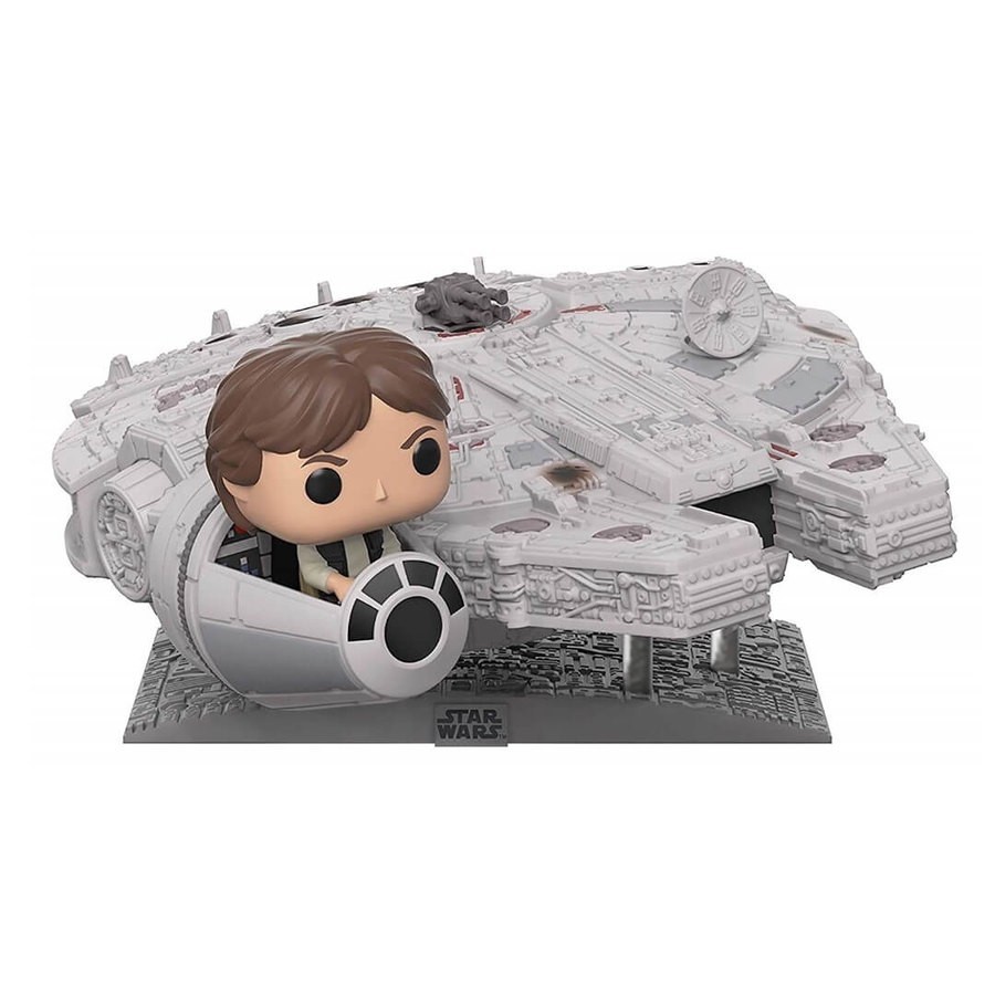 Warehouse Sale - Celebrity Wars Thousand Years Falcon with Han Solo EXC Funko Stand Out! Deluxe - Spectacular Savings Shindig:£44[cob6856li]