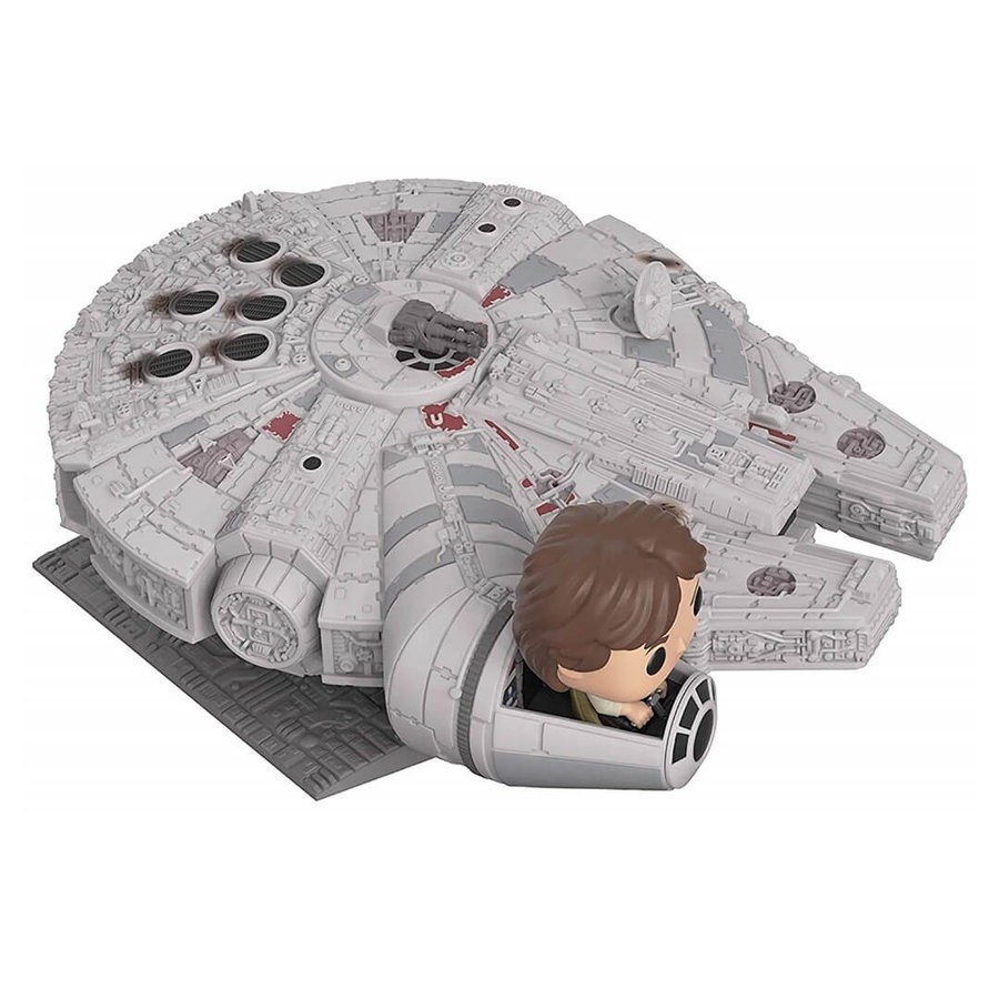 Flash Sale - Celebrity Wars Thousand Years Falcon along with Han Solo EXC Funko Stand Out! Deluxe - Click and Collect Cash Cow:£43