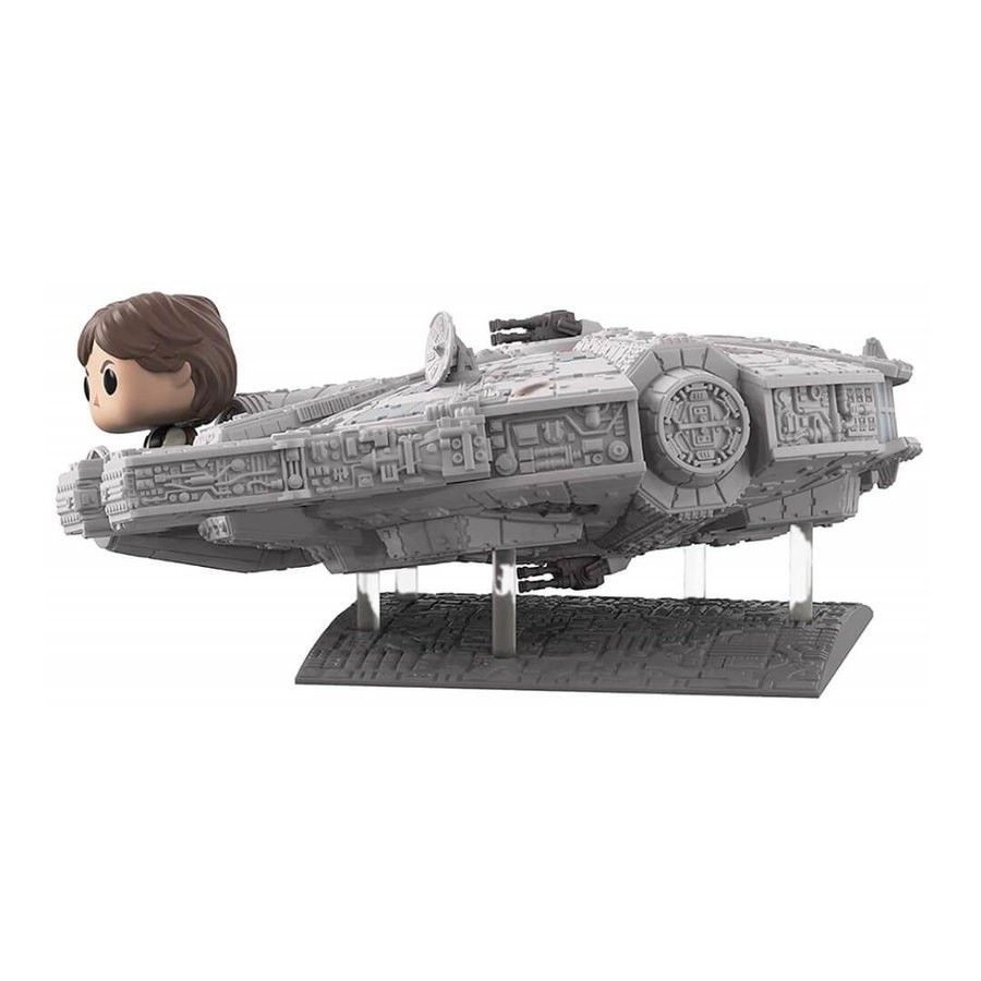 Star Wars Millennium Falcon along with Han Solo EXC Funko Stand Out! Deluxe