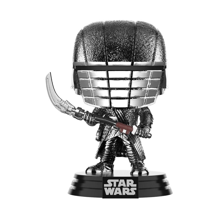 Star Wars: Growth of the Skywalker - Knights of Ren Scythe (Hematite Chrome) Funko Stand Out! Vinyl