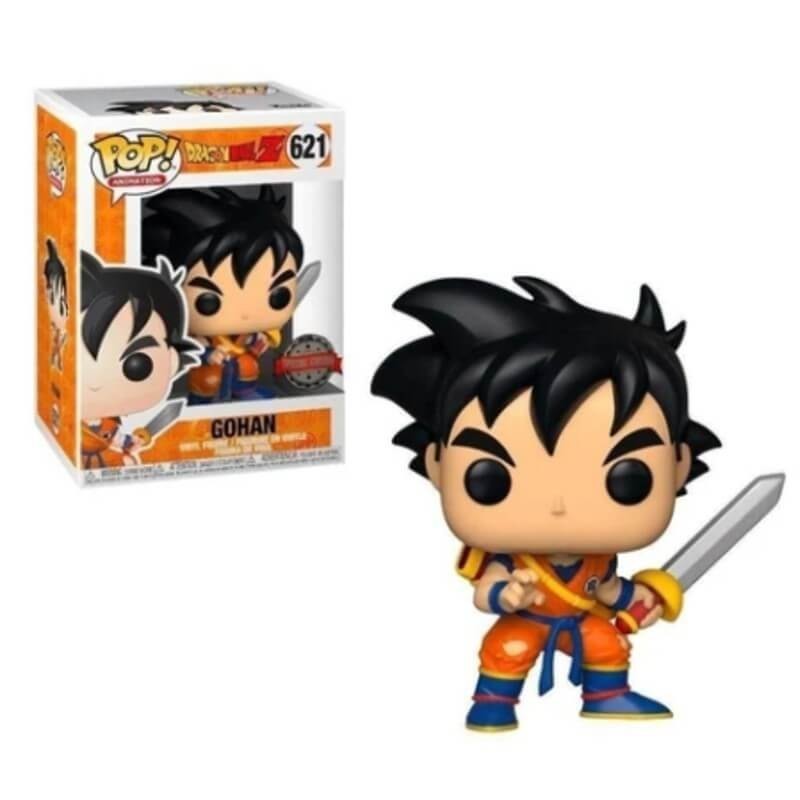 Monster Reception Z Young Gohan along with Falchion EXC Funko Pop! Plastic