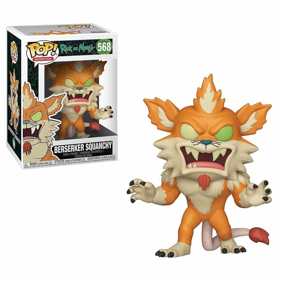 Rick as well as Morty Berserker Squanchy Funko Stand Out! Plastic
