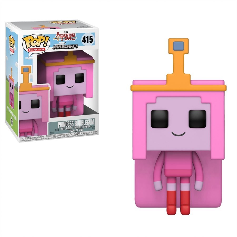 Adventure Time x Minecraft Princess Or Queen Bubblegum Funko Pop! Plastic