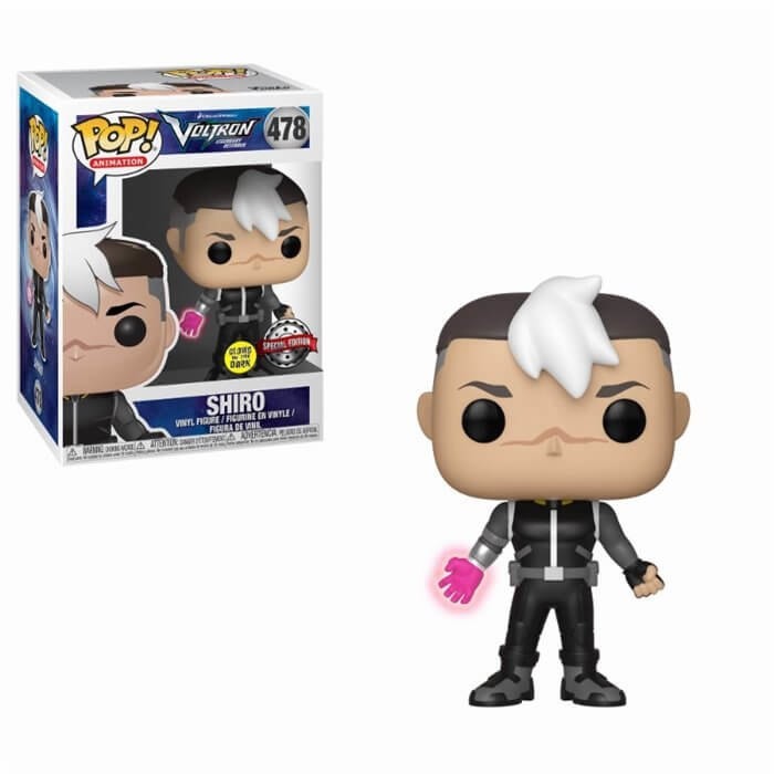 Voltron Shiro Normal Clothing GITD EXC Funko Stand Out! Vinyl