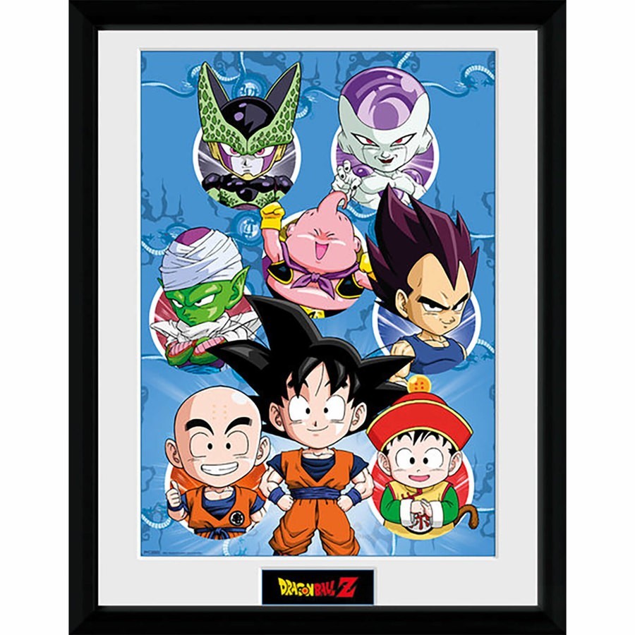 Dragonball Z Chibi Personalities - 16 x 12 Ins Mounted Photographic