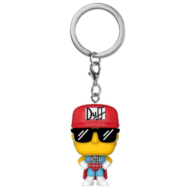 Simpsons Duffman Funko Stand Out! Keychain